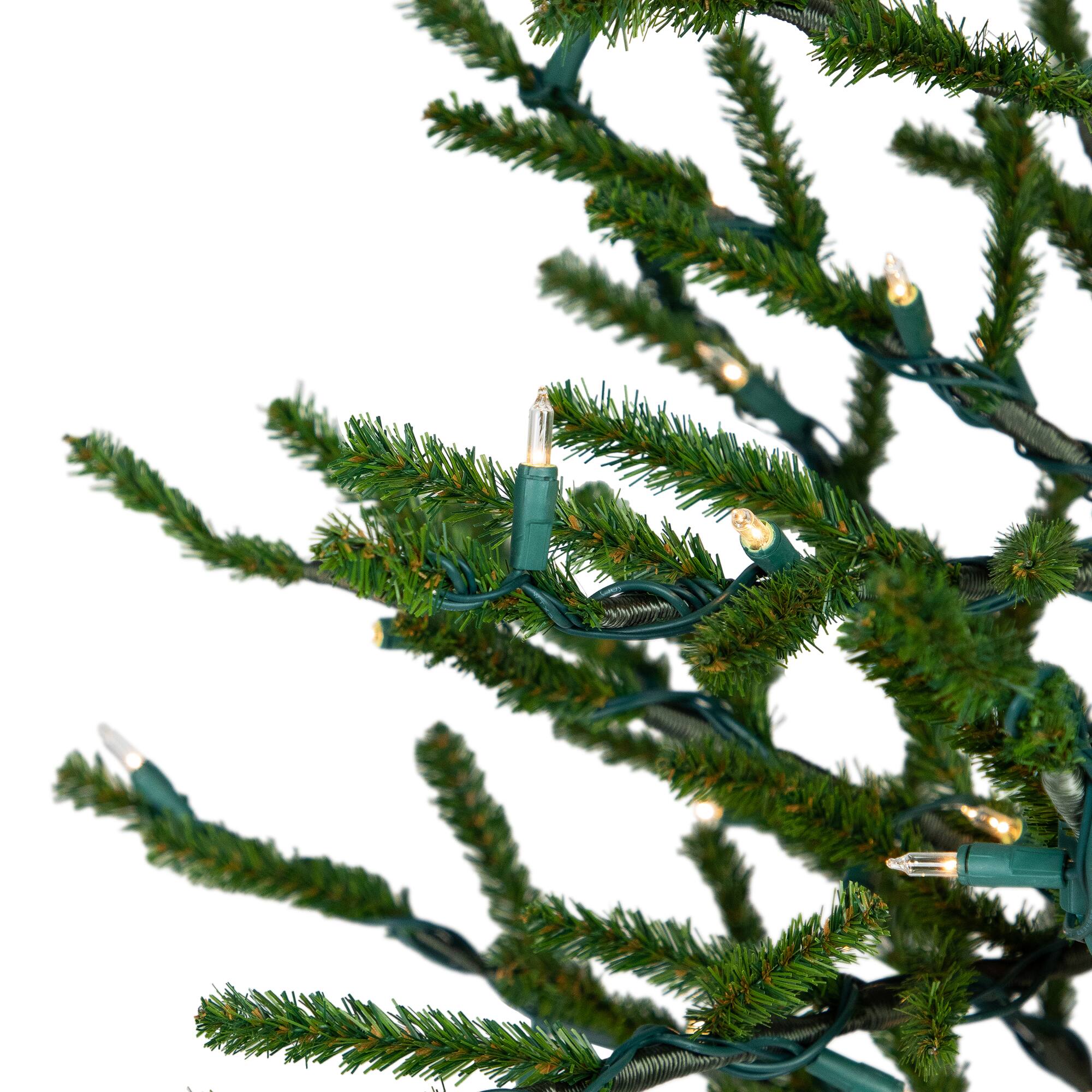 3ft. Pre-Lit Alpine Coral Artificial Christmas Tree, Clear Lights